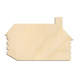 Laser-cut baltic birch silhouette of LOG HOUSE