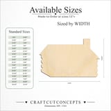 Size reference chart for LOG HOUSE