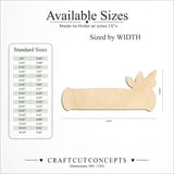 Size reference chart for LOG WITH LEAVES