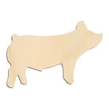 Laser-cut baltic birch silhouette of LONG BODY PIG