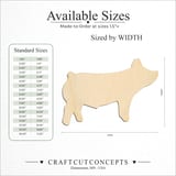Size reference chart for LONG BODY PIG