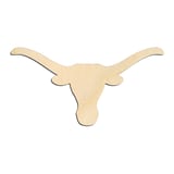 Laser-cut baltic birch silhouette of Longhorn Skull