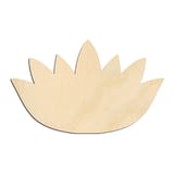 Laser-cut baltic birch silhouette of Lotus Flower Icon