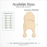 Size reference chart for LOWCHEN
