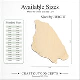 Size reference chart for MACKINAC ISLAND MICHIGAN