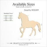 Size reference chart for MAJESTIC STANDING HORSE