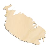 Laser-cut baltic birch silhouette of Malta