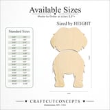 Size reference chart for MALTESE TWO PIECE BACK VIEW