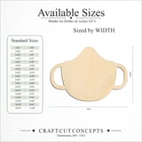 Size reference chart for MEDICAL FACE MASK ROUNDED