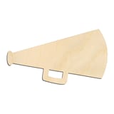 Laser-cut baltic birch silhouette of Megaphone