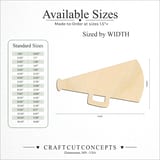 Size reference chart for Megaphone