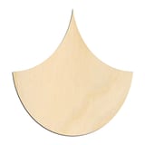 Laser-cut baltic birch silhouette of MERMAID SCALE