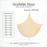 Size reference chart for MERMAID SCALE