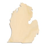 Laser-cut baltic birch silhouette of MICHIGAN LOWER PENINSULA