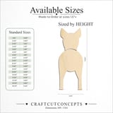 Size reference chart for MINIATURE BULL TERRIER