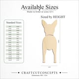 Size reference chart for MINIATURE PINSCHER TWO PIECE BACK VIEW