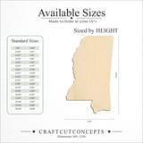 Size reference chart for MISSISSIPPI STATE CRAFT VARIANT