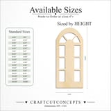 Size reference chart for Arched Door with Windows