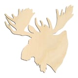 Laser-cut baltic birch silhouette of MOOSE HEAD