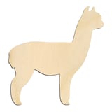 Laser-cut baltic birch silhouette of MOUNTAIN ALPACA
