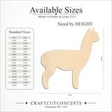 Size reference chart for MOUNTAIN ALPACA