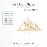 Size reference chart for MOUNTAIN PEAKS SNOW CAP CLUSTER