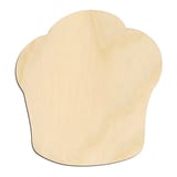 Laser-cut baltic birch silhouette of Chef Hat
