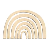 Laser-cut baltic birch silhouette of MULTI RAINBOW