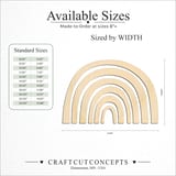 Size reference chart for MULTI RAINBOW