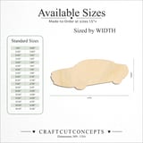 Size reference chart for MUSCLE CAR LONG HOOD
