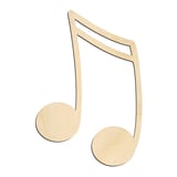 Laser-cut baltic birch silhouette of Beamed Eighth Notes