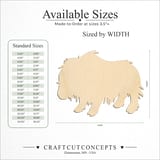 Size reference chart for Musk Ox Silhouette