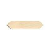 Laser-cut baltic birch silhouette of Ornate Banner Plaque