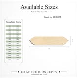 Size reference chart for Ornate Banner Plaque