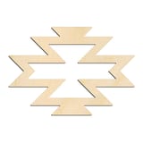 Laser-cut baltic birch silhouette of NATIVE GEOMETRIC SYMBOL ZIGZAG