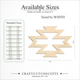 Size reference chart for NATIVE GEOMETRIC SYMBOL ZIGZAG