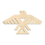 Laser-cut baltic birch silhouette of NATIVE THUNDERBIRD