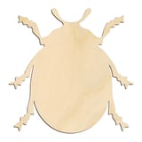 Laser-cut baltic birch silhouette of NATURAL LADY BUG