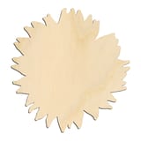 Laser-cut baltic birch silhouette of NATURAL SUN FLOWER