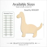 Size reference chart for CUTE LONG NECK DINOSAUR