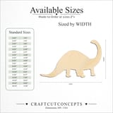 Size reference chart for LONG NECK DINOSAUR