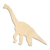Laser-cut baltic birch silhouette of TALL LONG NECK DINOSAUR