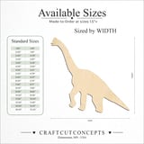 Size reference chart for TALL LONG NECK DINOSAUR