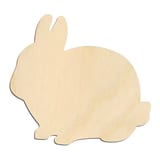 Laser-cut baltic birch silhouette of NETHERLAND DWARF BUNNY