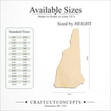 Size reference chart for NEW HAMPSHIRE STATE CRAFT VARIANT