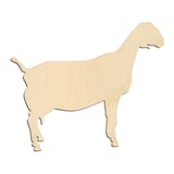 Laser-cut baltic birch silhouette of NUBIAN DAIRY GOAT