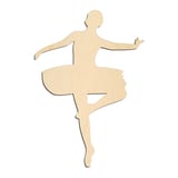 Laser-cut baltic birch silhouette of NUTCRACKER BALLERINA