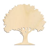 Laser-cut baltic birch silhouette of OAK TREE