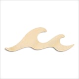 Laser-cut baltic birch silhouette of Ocean Wave Crest