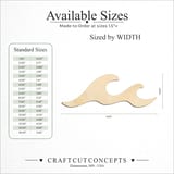 Size reference chart for Ocean Wave Crest